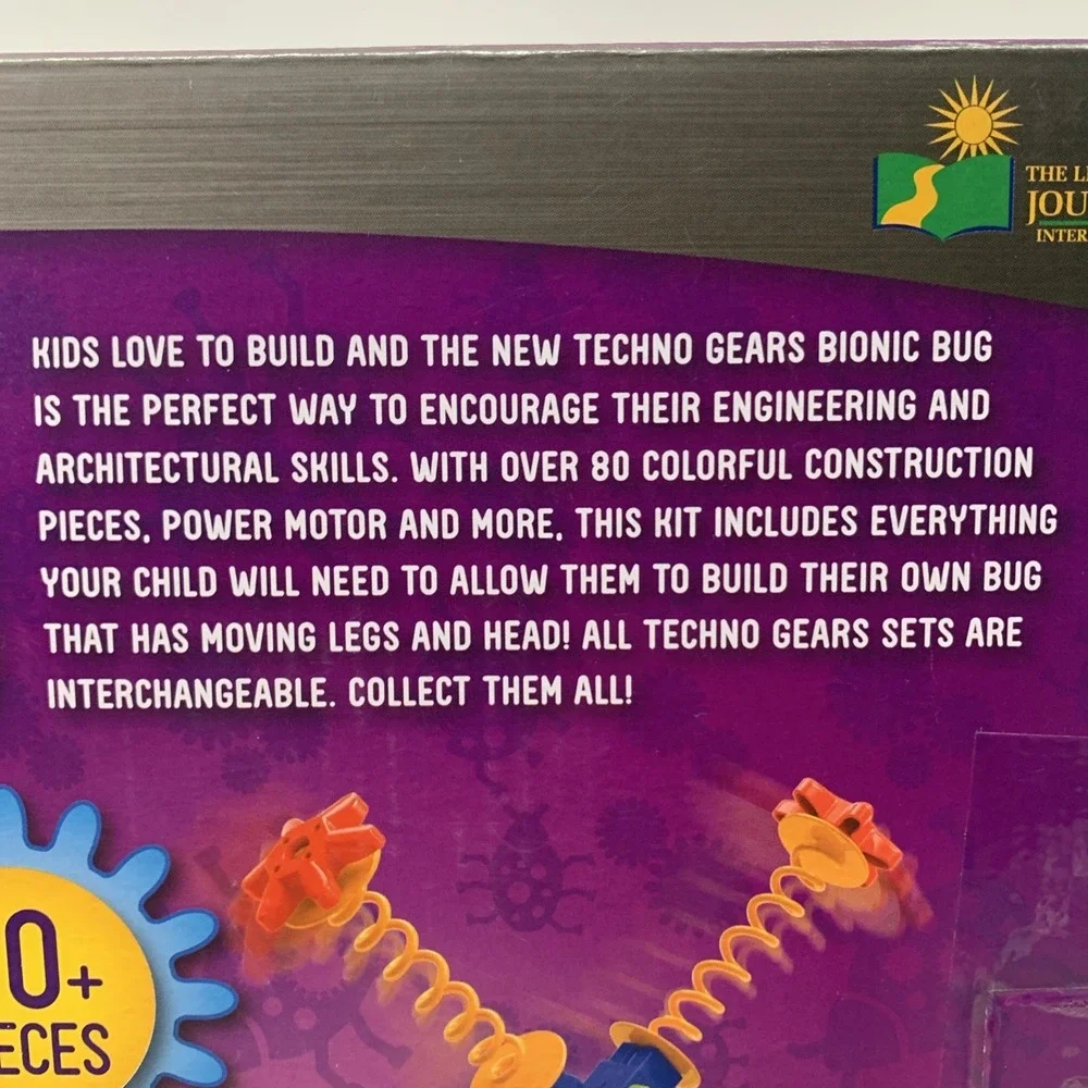 Techno Gears Bionic Bug Construction Set Moves 80 Pcs Age 6+ Learning Kids NEW